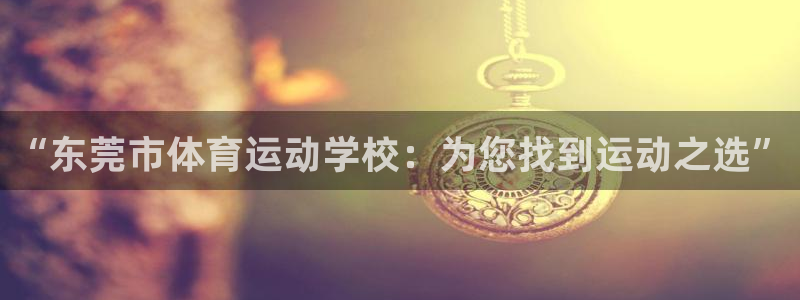 “东莞市体育运动学校：为您找到运动之选”